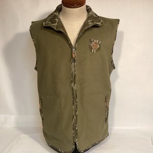 Gamekeeper Mens fleece Vest with camouflage trim size Large